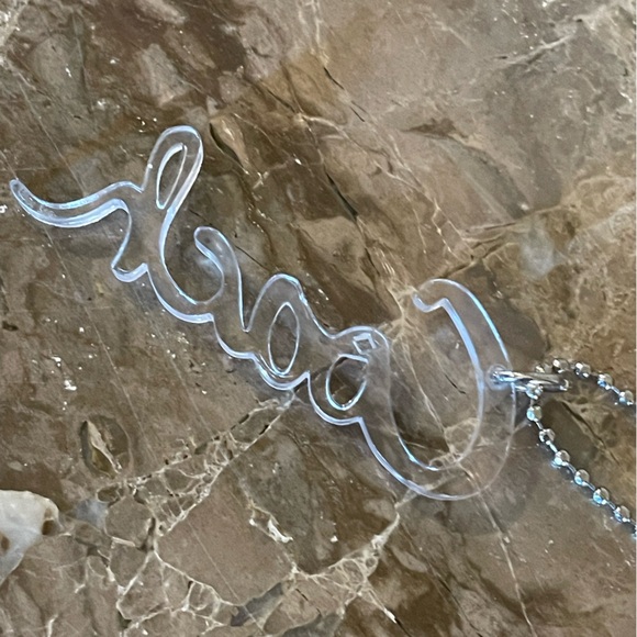 COACH Poppy Clear Acrylic Script Hangtag Replacement Charm - Picture 7 of 14